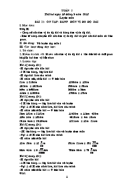 Giáo án môn Toán Lớp 5 - Tuần 5 đến 6 - Năm học 2013-2014 (Buổi 2)