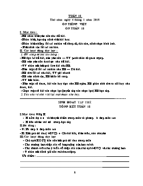 Giáo án môn Toán + Tiếng Việt Lớp 5 - Tuần 18 - Năm học 2017-2018