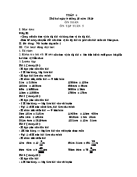 Giáo án môn Toán + Tiếng Việt Lớp 5 - Tuần 6 - Năm học 2018-2019