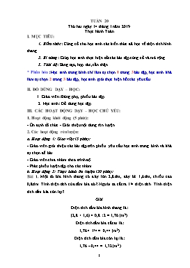 Giáo án Toán + Tiếng Việt Lớp 5 - Tuần 20 - Năm học 2018-2019 (Buổi 2)