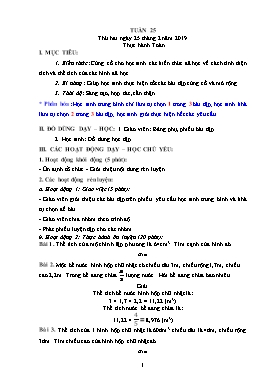 Giáo án Toán + Tiếng Việt Lớp 5 - Tuần 25 - Năm học 2018-2019 (Buổi 2)