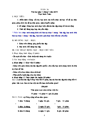 Giáo án Toán + Tiếng Việt Lớp 5 - Tuần 26 - Năm học 2018-2019 (Buổi 2)