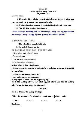 Giáo án Toán + Tiếng Việt Lớp 5 - Tuần 27 - Năm học 2018-2019 (Buổi 2)