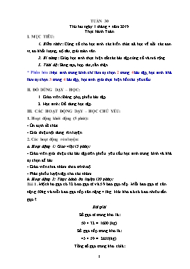 Giáo án Toán + Tiếng Việt Lớp 5 - Tuần 30 - Năm học 2018-2019 (Buổi 2)