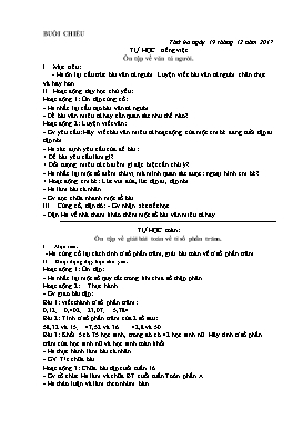 Giáo án Tổng hợp buổi chiều Lớp 5 - Tuần 16 - Năm học 2017-2018