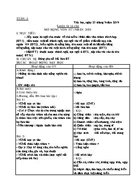 Giáo án Tổng hợp buổi chiều Lớp 5 - Tuần 3 - Năm học 2019-2020