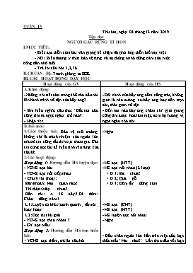 Giáo án Tổng hợp buổi sáng Lớp 5 - Tuần 13 - Năm học 2019-2020