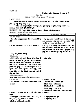 Giáo án Tổng hợp buổi sáng Lớp 5 - Tuần 15 - Năm học 2019-2020 (Bản đẹp)