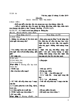 Giáo án Tổng hợp buổi sáng Lớp 5 - Tuần 16 - Năm học 2019-2020