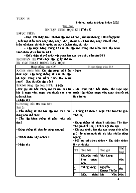 Giáo án Tổng hợp buổi sáng Lớp 5 - Tuần 18 - Năm học 2019-2020