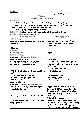 Giáo án Tổng hợp buổi sáng Lớp 5 - Tuần 2 - Năm học 2019-2020