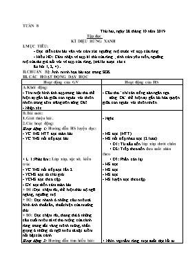 Giáo án Tổng hợp buổi sáng Lớp 5 - Tuần 8 - Năm học 2019-2020 (Bản 2 cột)