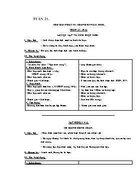 Giáo án Tổng hợp các môn học Lớp 5 - Tuần 21 - Năm học 2019-2020 (Bản 2 cột)