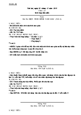 Giáo án Tổng hợp Khối 5 - Tuần 18 - Năm học 2019-2020