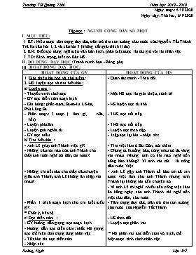 Giáo án Tổng hợp Khối 5 - Tuần 19 - Năm học 2019-2020 - Trường TH Quảng Thái