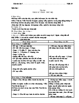 Giáo án Tổng hợp Khối 5 - Tuần 20 (Bản 2 cột)