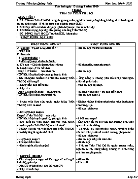 Giáo án Tổng hợp Khối 5 - Tuần 20 - Năm học 2019-2020 - Trường TH Quảng Thái