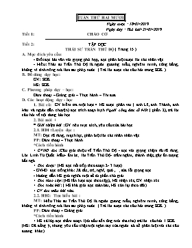 Giáo án Tổng hợp Khối 5 - Tuần 20 - Năm học 2019-2020