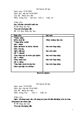 Giáo án Tổng hợp Lớp 4 - Tuần 15 - Năm học 2019-2020 (Bản 2 cột)