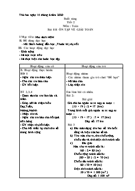 Giáo án Tổng hợp Lớp 5 - Năm học 2019-2020 (Bản 2 cột)