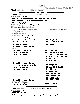 Giáo án Tổng hợp Lớp 5 - Năm học 2019-2020 (Cả năm học)