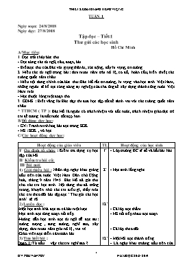 Giáo án Tổng hợp Lớp 5 - Tuần 1 - Năm học 2018-2019 - Phú Văn Phy