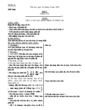 Giáo án Tổng hợp Lớp 5 - Tuần 1 - Năm học 2019-2020 (Bản 2 cột)