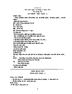 Giáo án Tổng hợp Lớp 5 - Tuần 11 (Buổi 2)