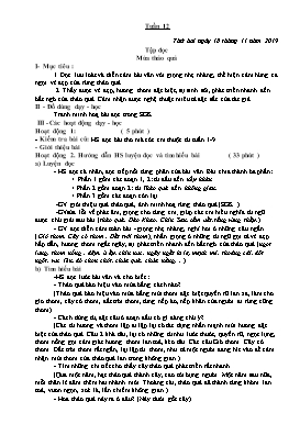 Giáo án Tổng hợp Lớp 5 - Tuần 12 - Năm học 2019-2020 (Bản đẹp)