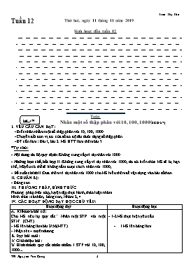 Giáo án Tổng hợp Lớp 5 - Tuần 12 - Năm học 2019-2020 - Trần Thị Hà