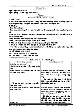 Giáo án Tổng hợp Lớp 5 - Tuần 14 - Năm học 2019-2020 - Chu Thị Thanh