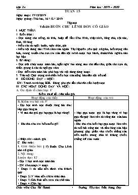 Giáo án Tổng hợp Lớp 5 - Tuần 15 - Năm học 2019-2020 - Chu Thị Thanh