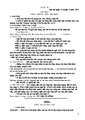 Giáo án Tổng hợp Lớp 5 - Tuần 16 - Năm học 2019-2020 (Bản đẹp)