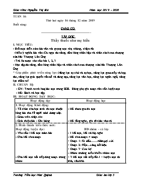 Giáo án Tổng hợp Lớp 5 - Tuần 16 - Năm học 2019-2020 - Nguyễn Thị Hà