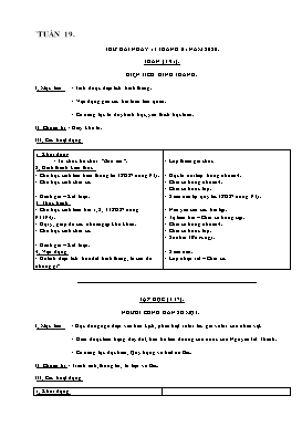 Giáo án Tổng hợp Lớp 5 - Tuần 19 đến 20 - Năm học 2019-2020 - Trường TH Trung An