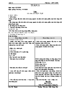 Giáo án Tổng hợp Lớp 5 - Tuần 21 - Năm học 2019-2020 - Chu Thị Thanh