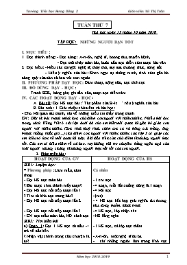 Giáo án Tổng hợp Lớp 5 - Tuần 7 - Năm học 2018-2019 - Vũ Thị Trân