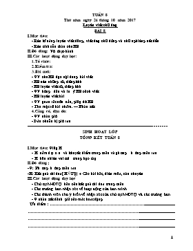 Giáo án Tổng hợp Lớp 5 - Tuần 8 - Năm học 2017-2018 (Buổi 2)