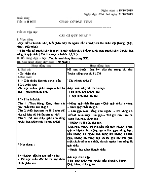 Giáo án Tổng hợp Lớp 5 - Tuần 9 - Năm học 2019-2020 (Bản 2 cột)