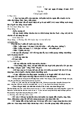 Giáo án Tổng hợp Lớp 5 - Tuần 9 - Năm học 2019-2020 (Bản đẹp)