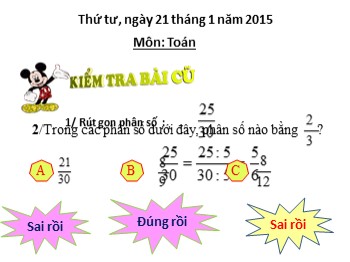 Bài giảng Toán lớp 4 - Bài 103: Quy đồng mẫu số các phân số