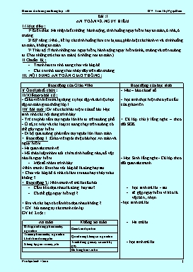 Giáo án An toàn giao thông lớp 1 - Năm học 2009-2010 - Trần Thị Ngọc Diễn