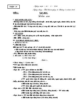Giáo án Chương trình giảng dạy lớp 1 - Tuần 29 Năm học 2016-2017 - Trường Tiểu học Hiệp Hòa