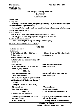 Giáo án Chương trình giảng dạy lớp 3 - Tuần 03 Năm học 2015-2016 - Trường Tiểu học Hiệp Hòa