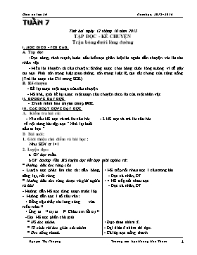 Giáo án Chương trình giảng dạy lớp 3 - Tuần 07 Năm học 2015-2016 - Trường Tiểu học Hiệp Hòa