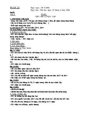 Giáo án Chương trình giảng dạy lớp 3 - Tuần 22 Năm học 2015-2016