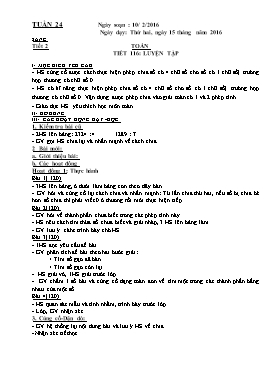 Giáo án Chương trình giảng dạy lớp 3 - Tuần 24 Năm học 2015-2016