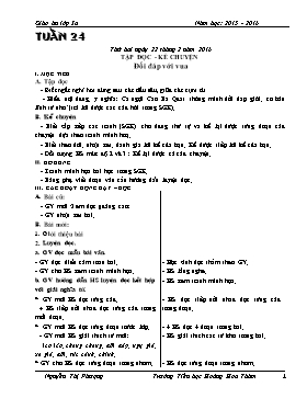 Giáo án Chương trình giảng dạy lớp 3 - Tuần 24 Năm học 2015-2016 - Trường Tiểu học Hoàng Hoa Thám