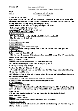 Giáo án Chương trình giảng dạy lớp 3 - Tuần 27 Năm học 2015-2016