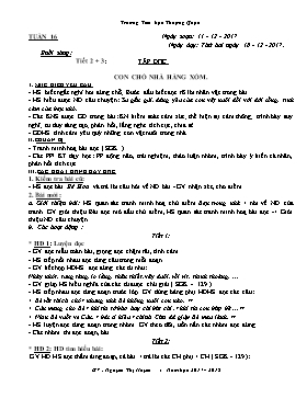 Giáo án Tổng hợp các môn Lớp 2, Tuần 16 - Năm học 2017-2018 - Nguyễn Thị Huyền - Trường Tiểu học Thượng Quận